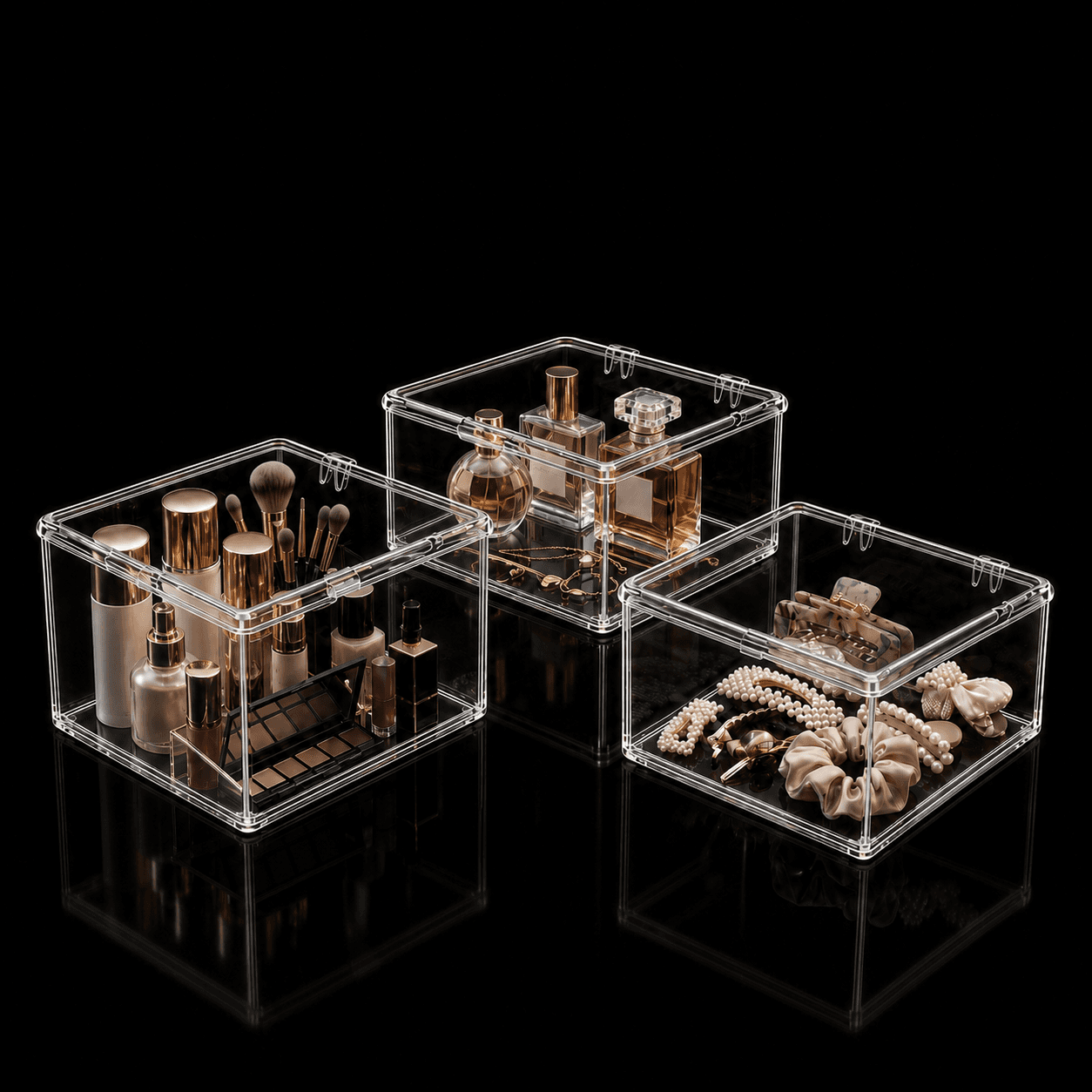 Set de cajas organizadoras ARBOX - render 3D premium